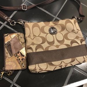 SOLD Coach pocket and coach wristlet